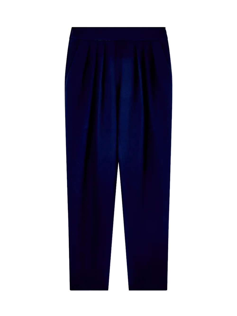 Giorgio Armani Plooibroek met toelopende pijpen Blauw