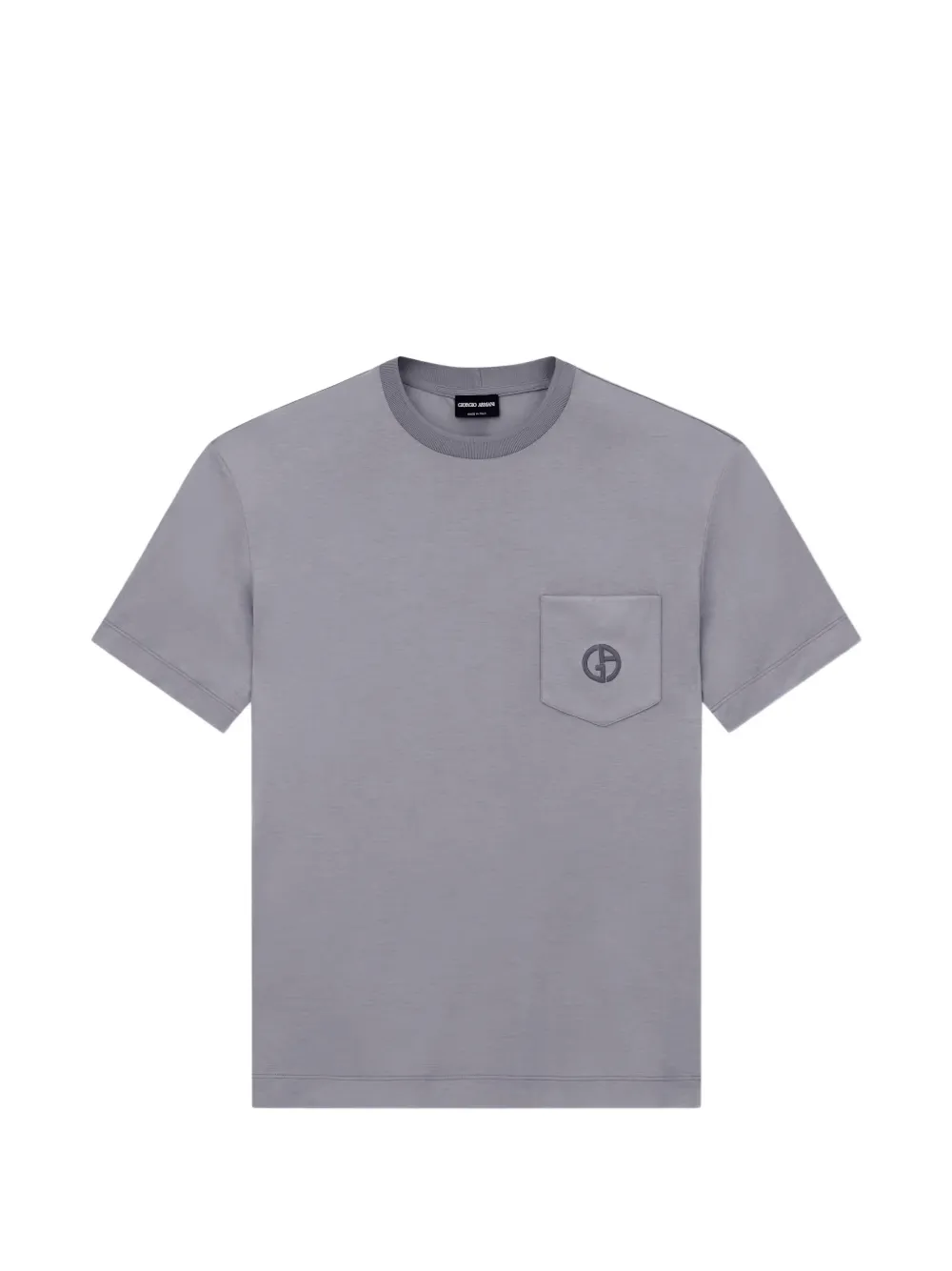 Giorgio Armani logo-embroidered chest-pocket T-shirt
