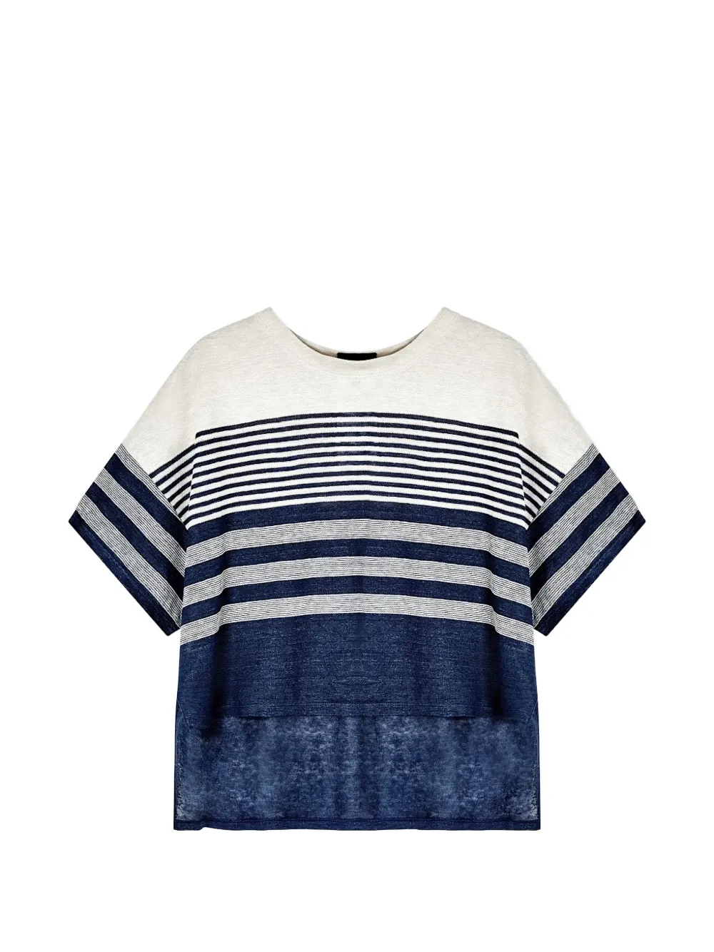 Giorgio Armani Gestreiftes T-Shirt - Blau