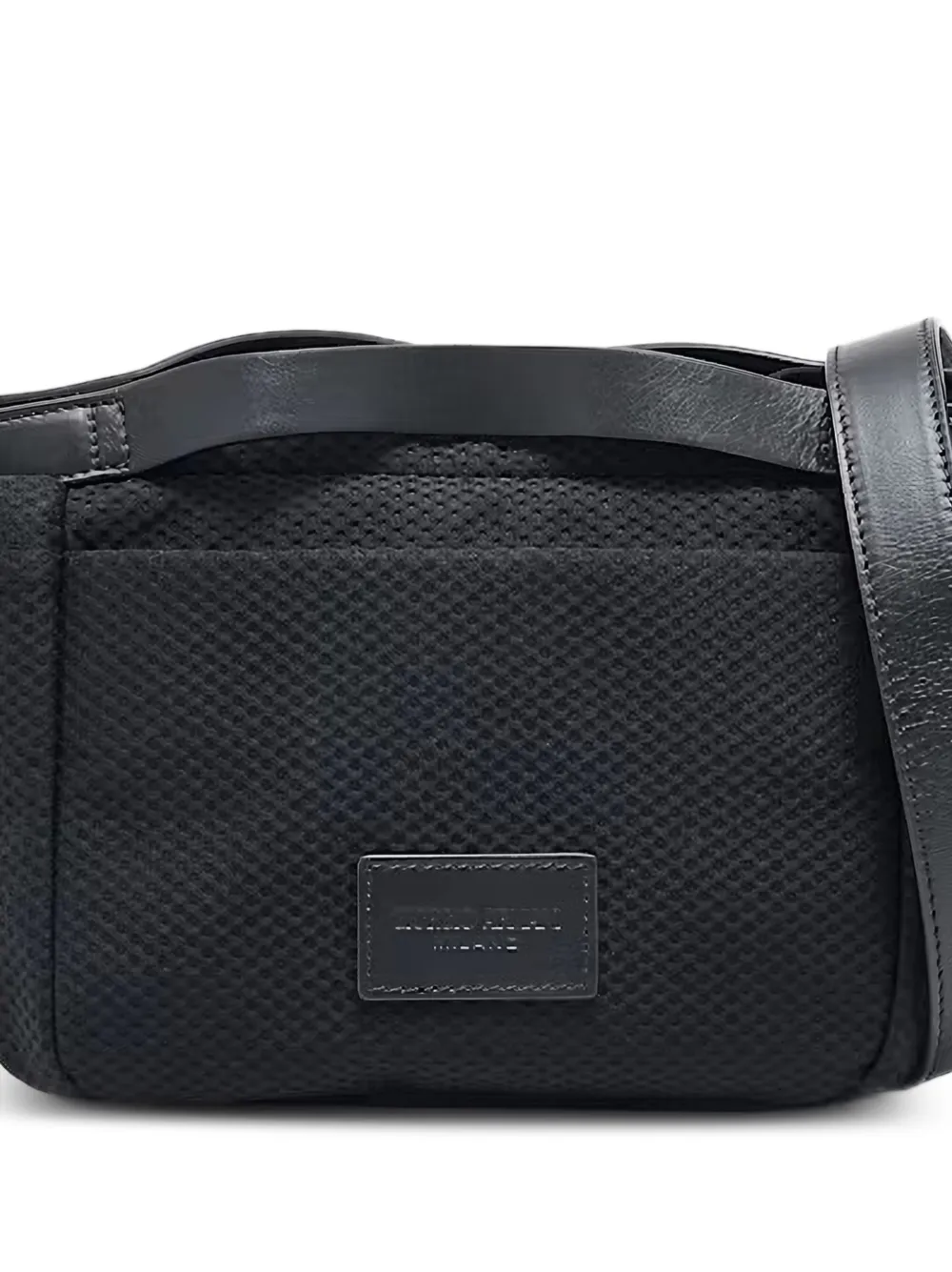 Giorgio Armani Messengertas met logopatch Zwart