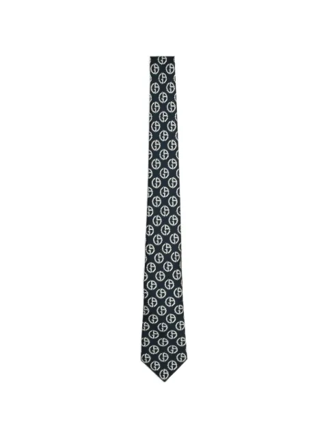 Giorgio Armani GA logo-jacquard tie