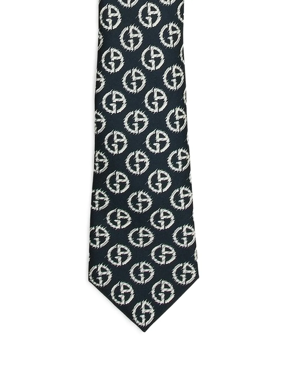 Giorgio Armani Stropdas met GA-logo-jacquard Blauw