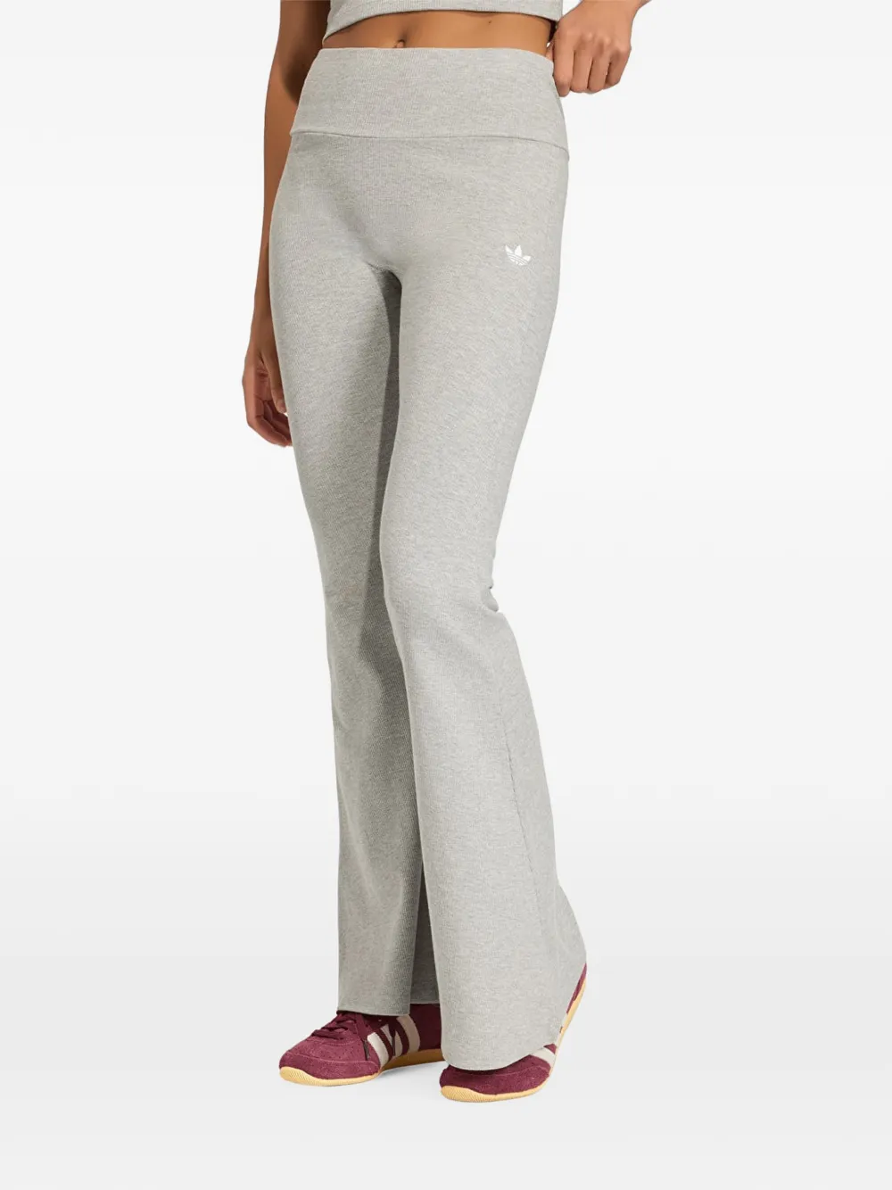 adidas Essentials logo-embroidered flared trousers