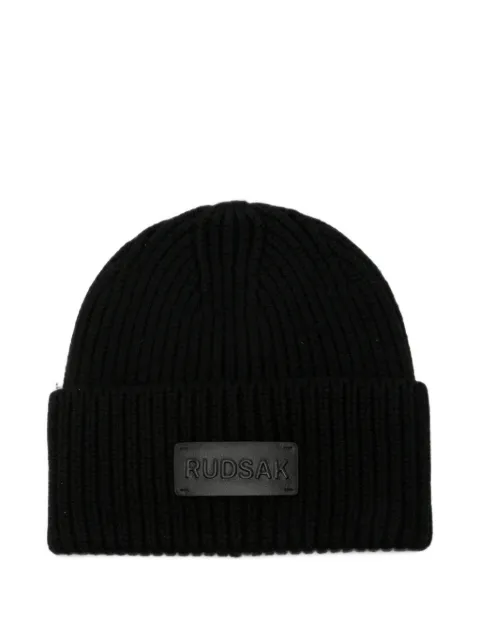 RUDSAK logo-patch beanie hat