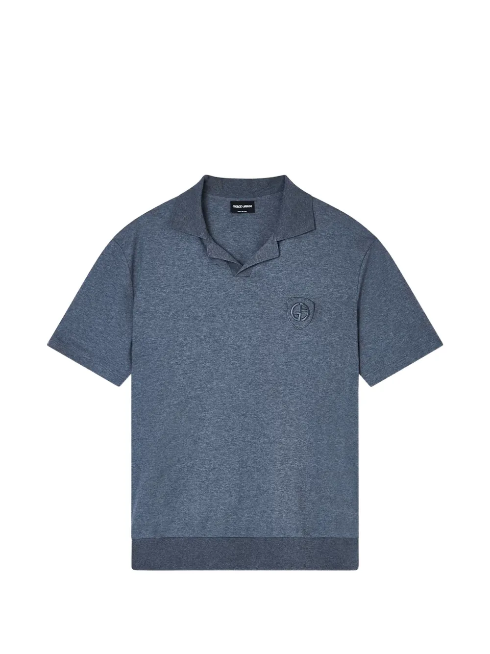 Giorgio Armani Polo con applicazione logo - Blu