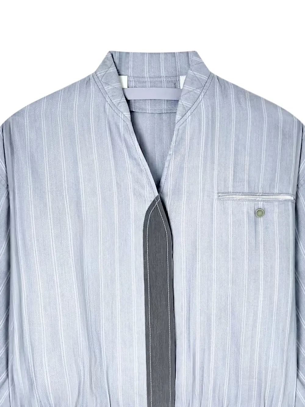 Giorgio Armani Jack met krijtstreep en V-hals Blauw
