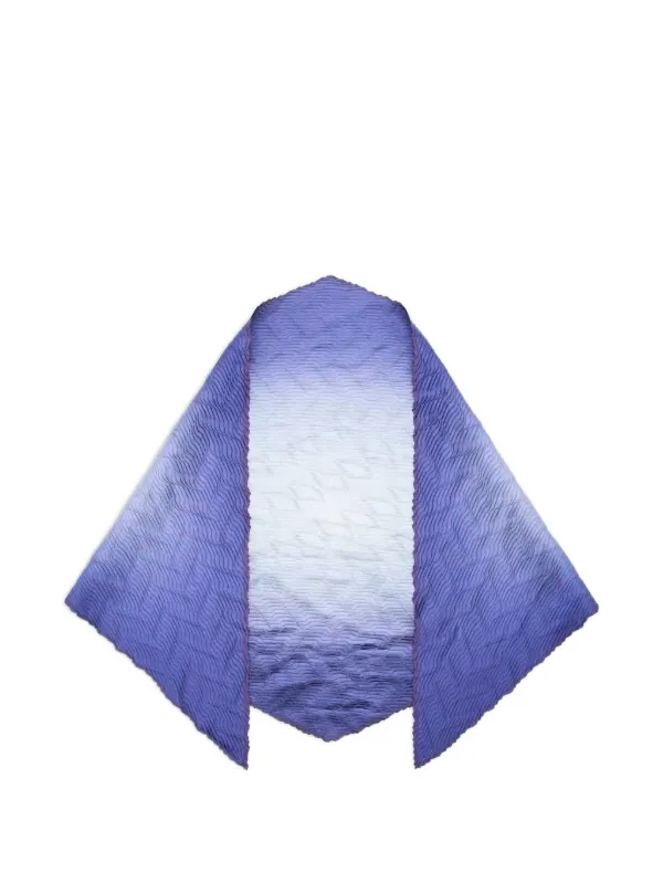 Giorgio Armani Gradient-effect Crinkled Scarf in Purple