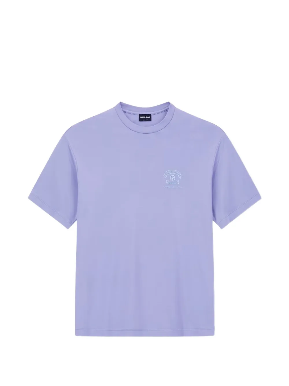 Giorgio Armani T-shirt met geborduurd logo Paars