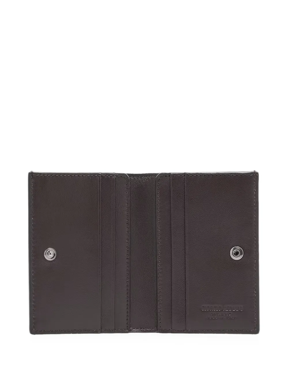 Giorgio Armani Leren portemonnee met logo-reliëf Bruin