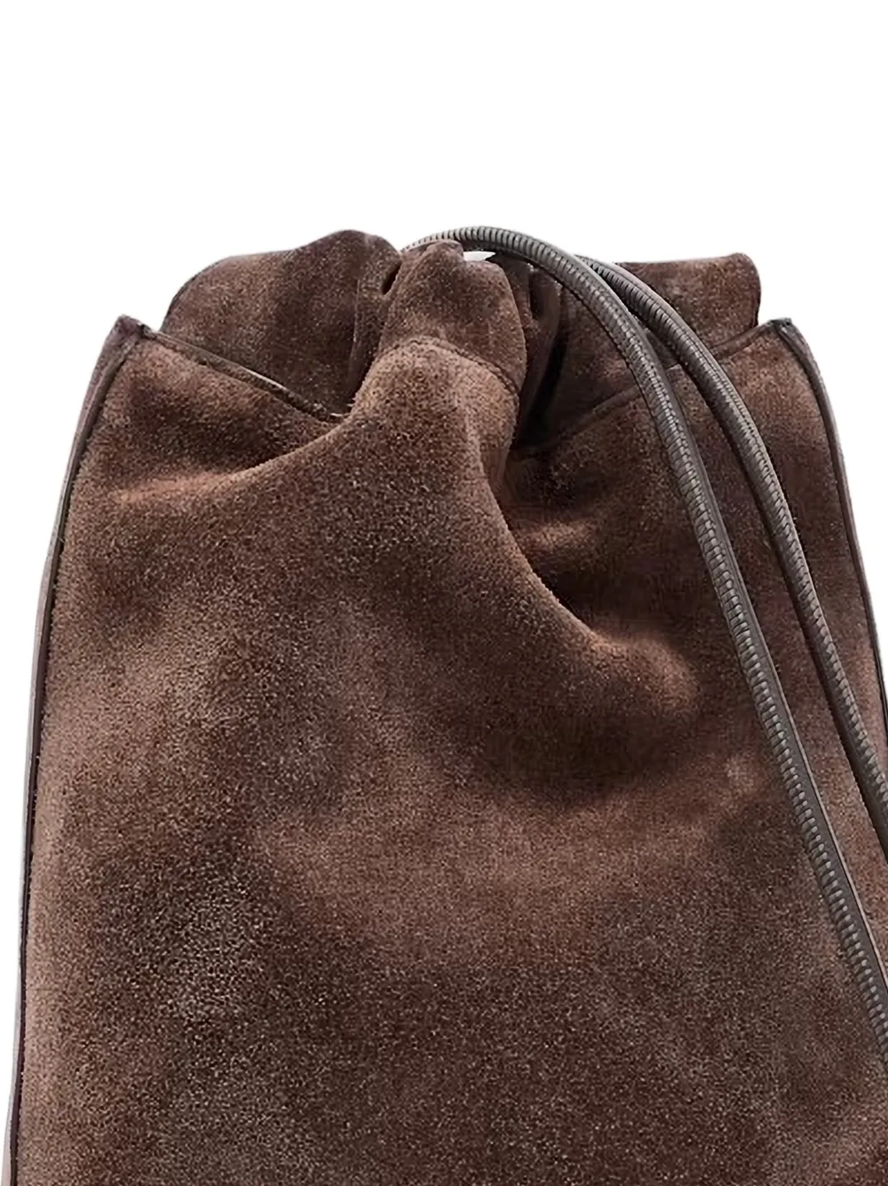 Giorgio Armani Suède messengertas met trekkoord Bruin
