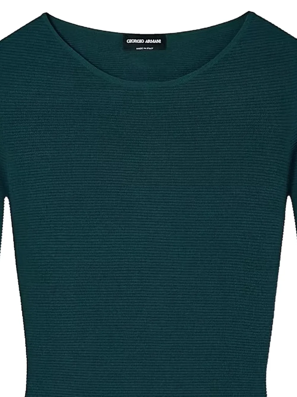 Giorgio Armani Ribgebreide top Groen