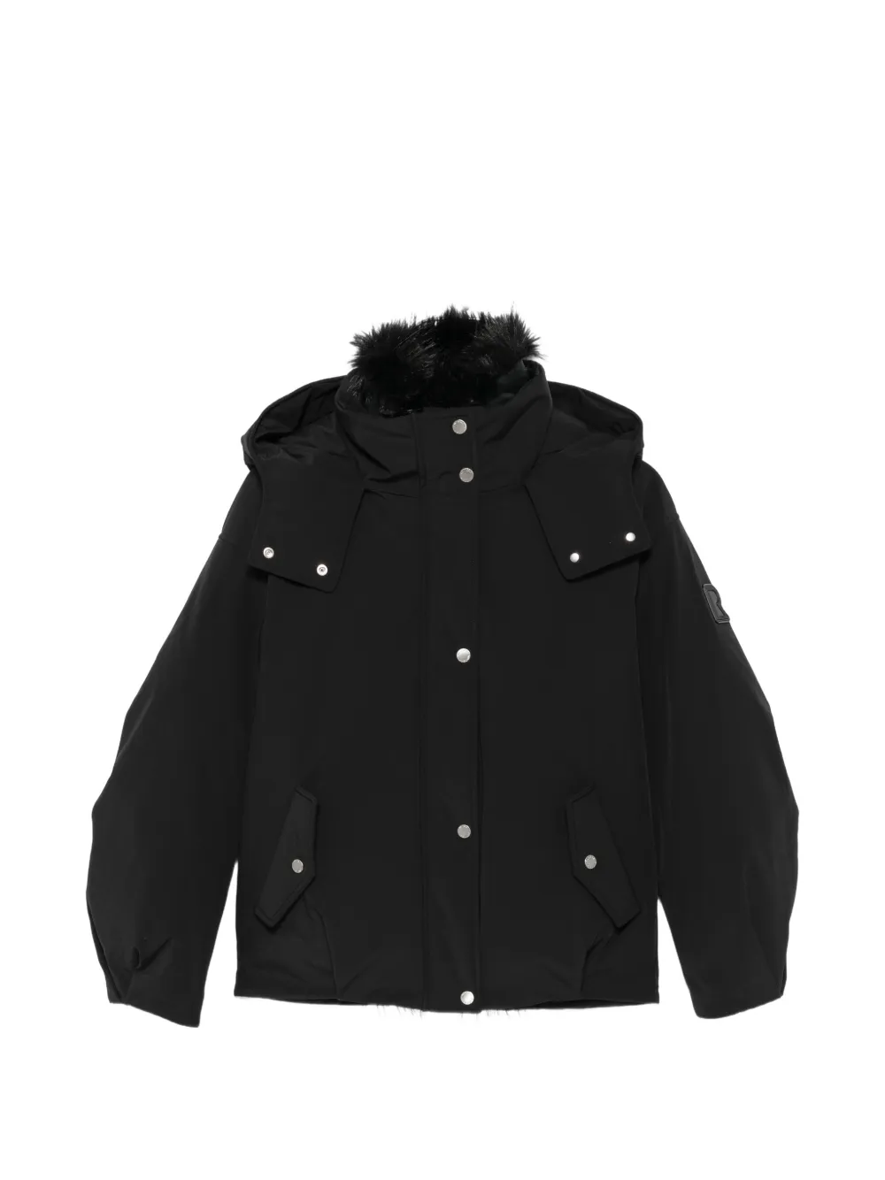 RUDSAK fur-trim hooded coat - Nero