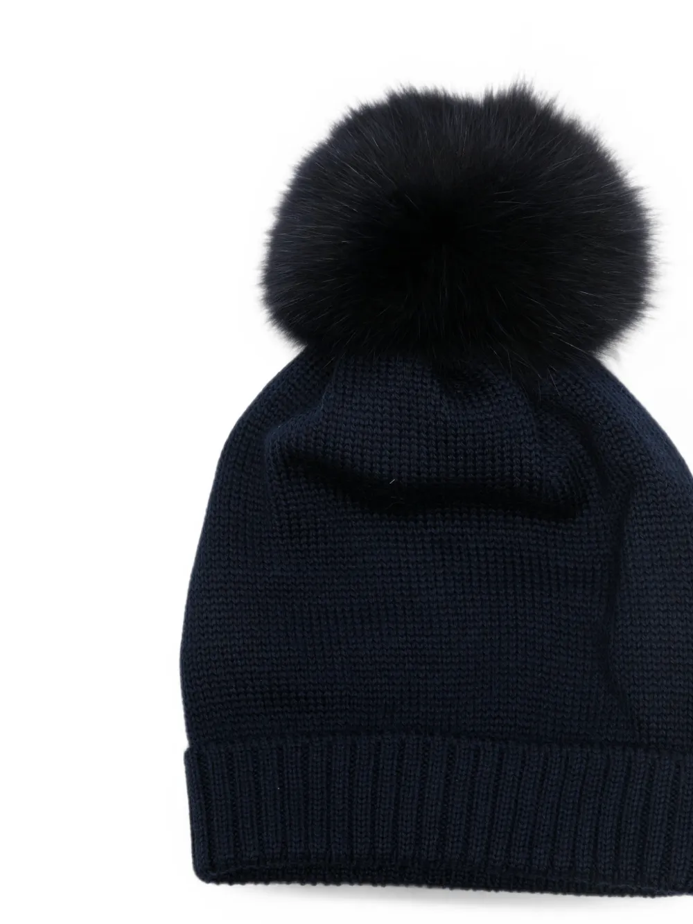 Colorichiari pom-pom beanie hat Blauw