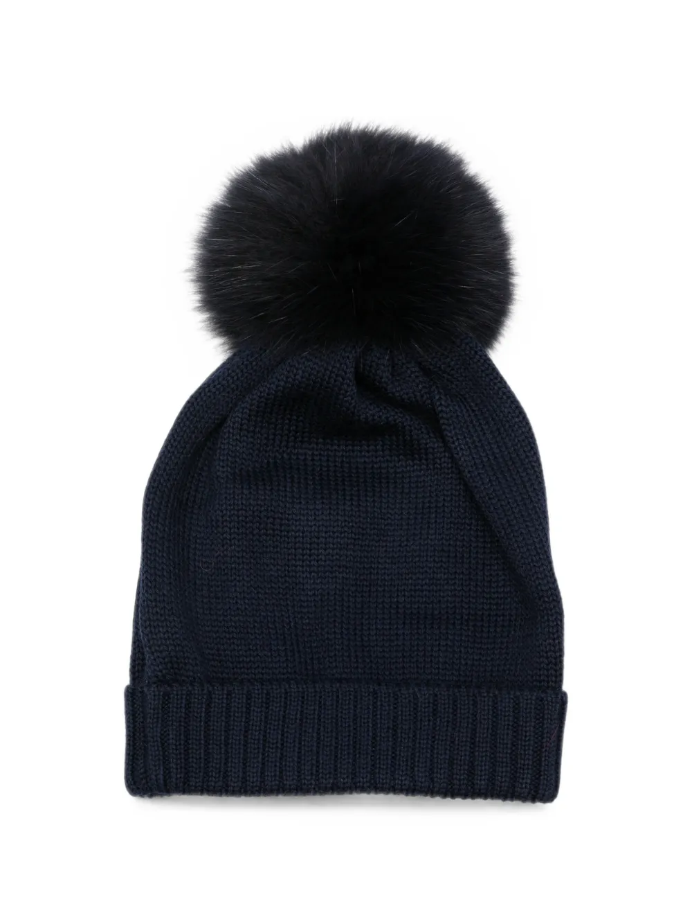Colorichiari pom-pom beanie hat Blauw