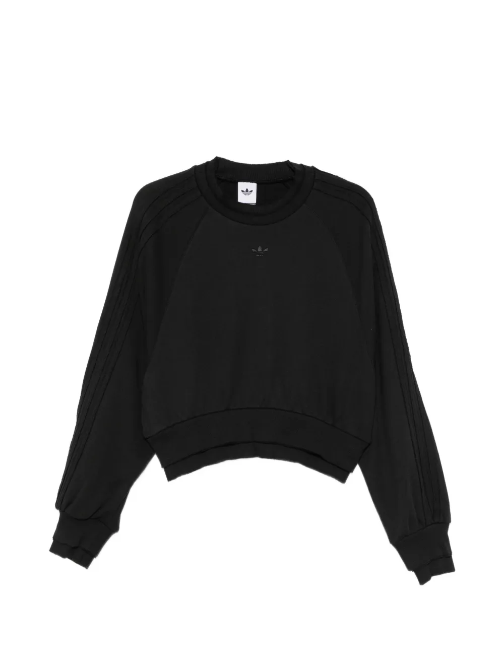 adidas cropped raglan-sleeve sweater Zwart