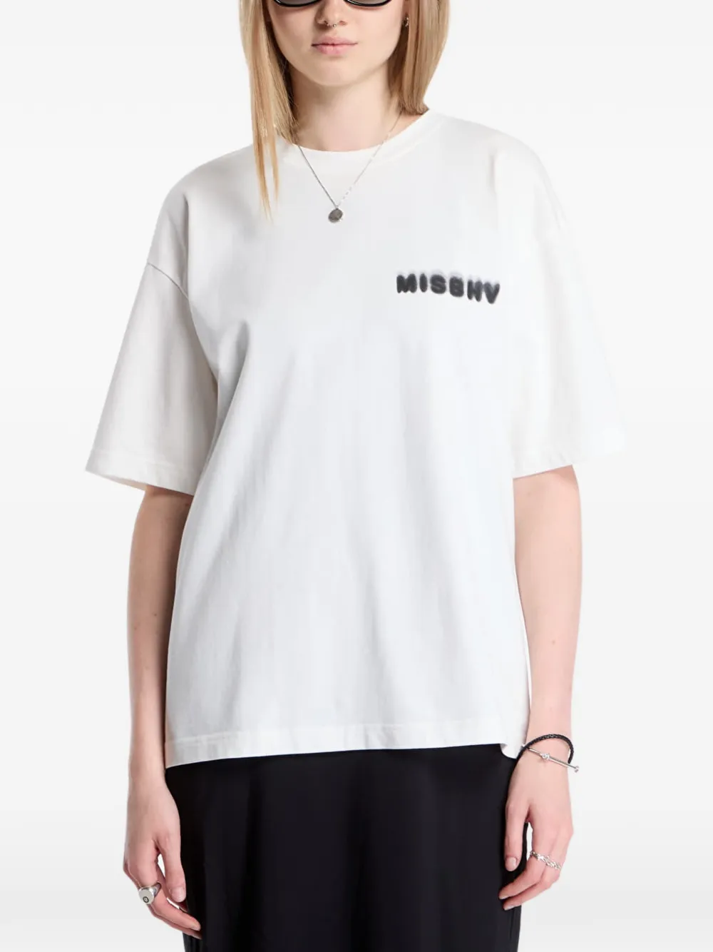 MISBHV Community T-shirt met logoprint Wit