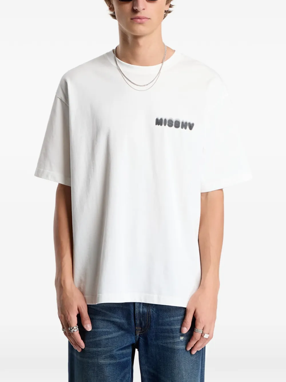 MISBHV Community T-shirt met logoprint Wit