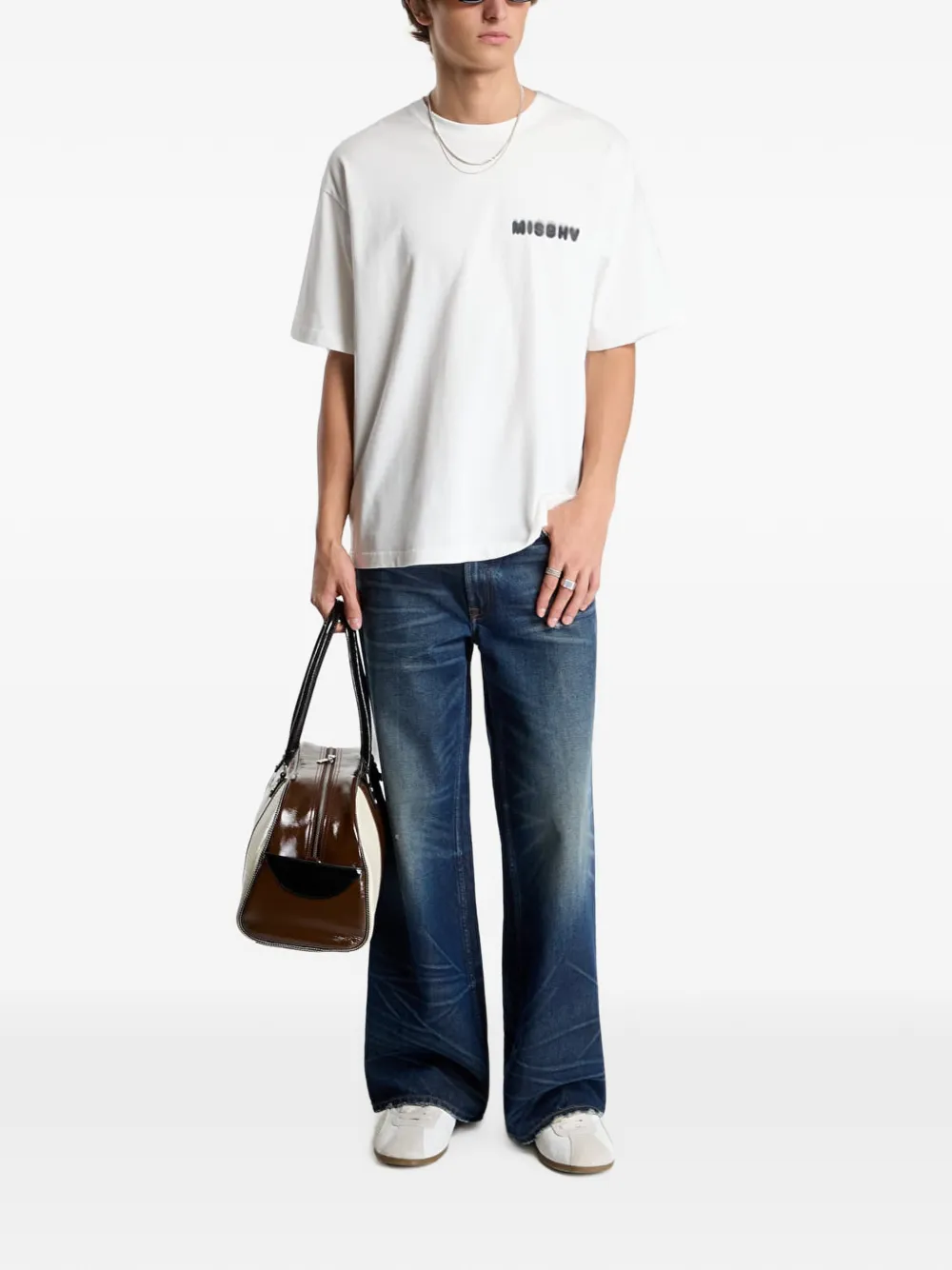 MISBHV Community T-shirt met logoprint Wit