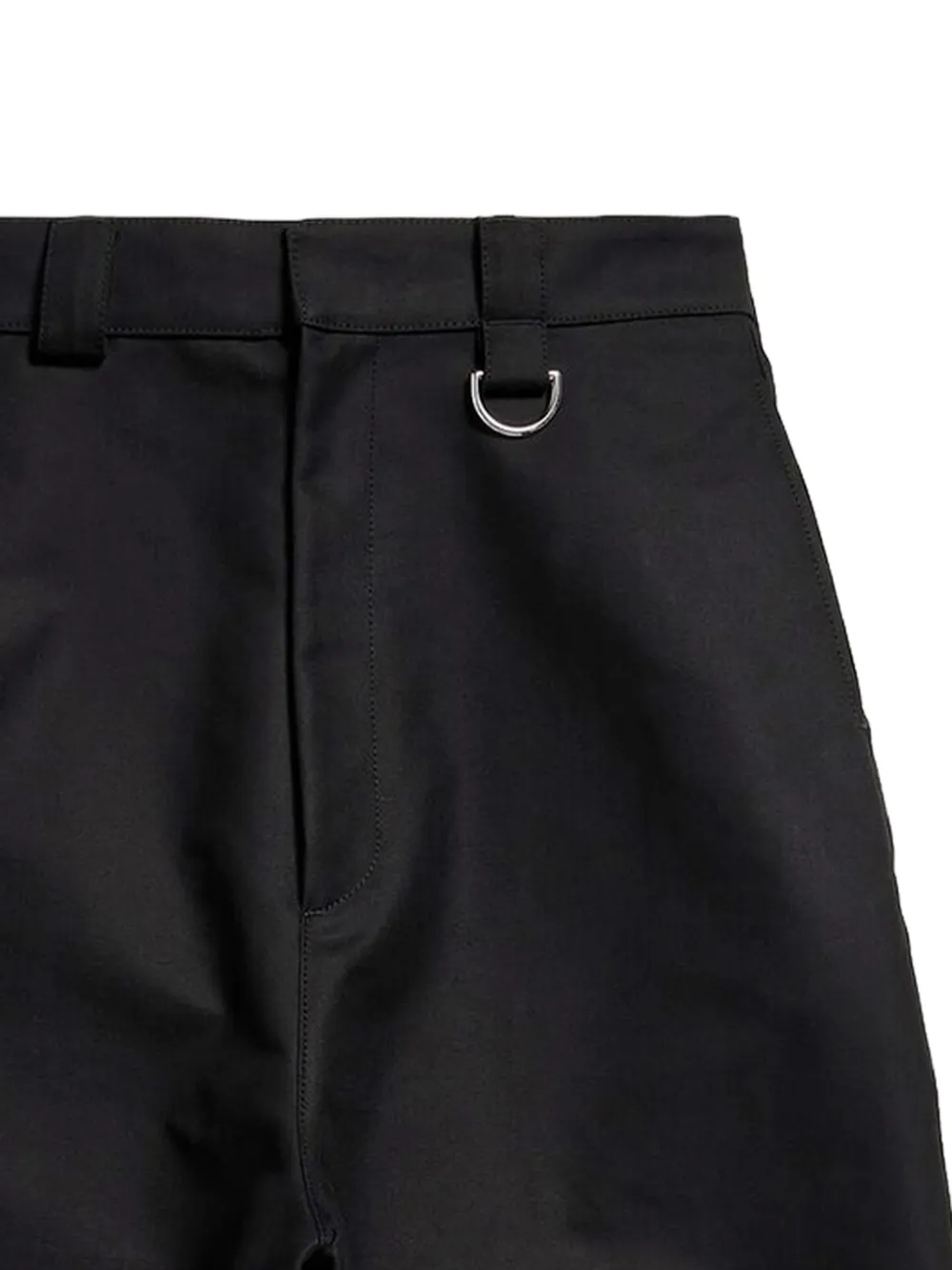 Balenciaga Broek met wijde pijpen en D-ring Zwart