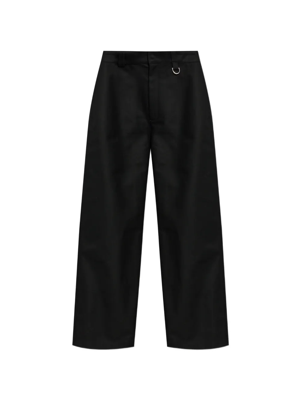 Balenciaga Broek met wijde pijpen en D-ring Zwart