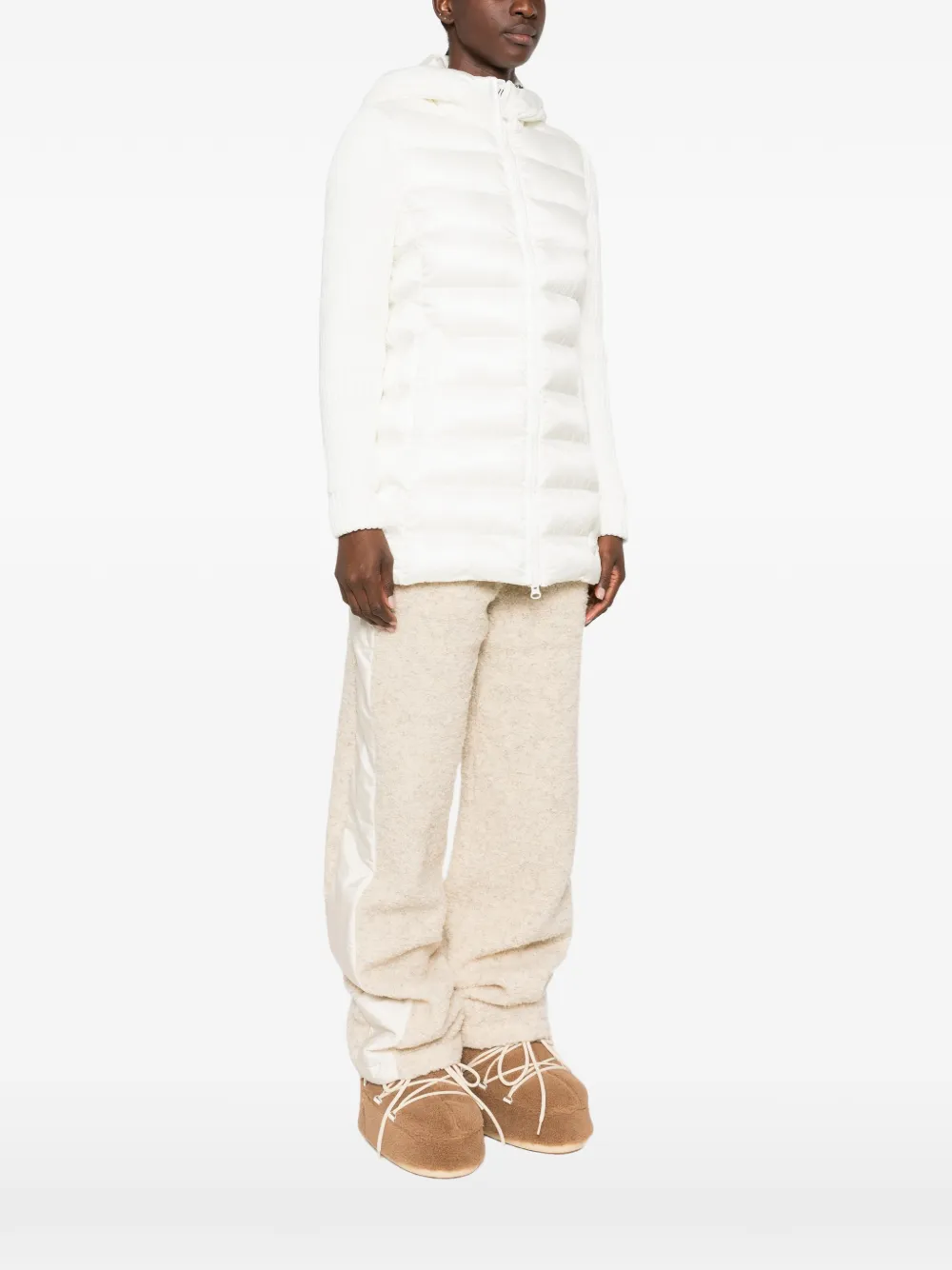 Colmar logo-patch padded coat Wit