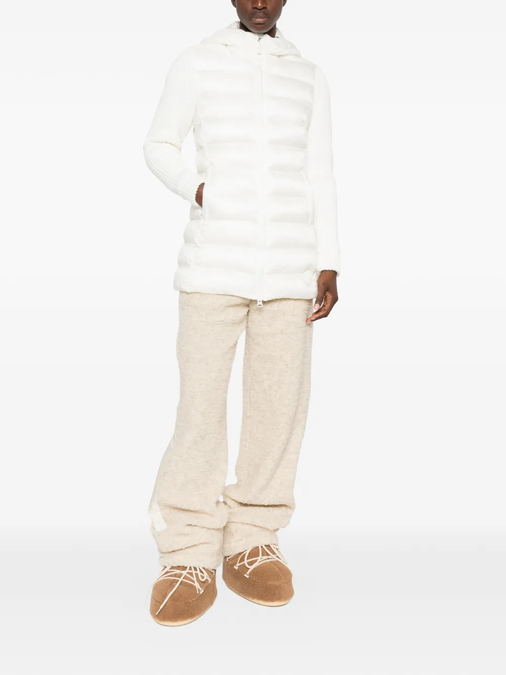 Colmar logo-patch padded coat Wit