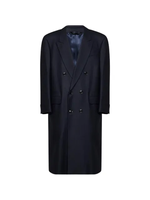 Giorgio Armani coat regular fit in chevron virgin wool and cashmere