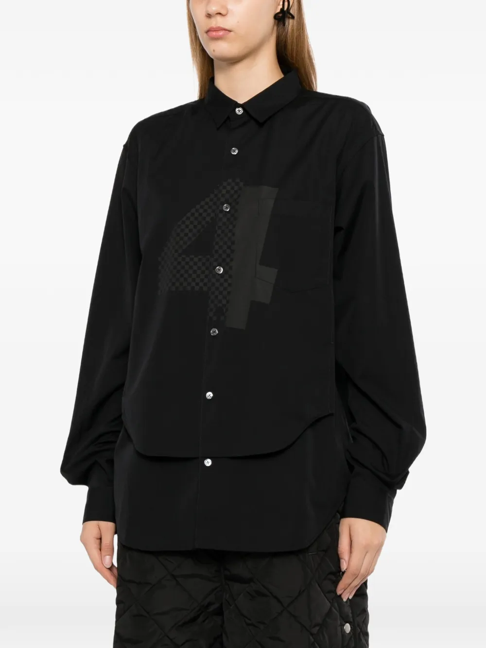 Dover Street Market x Kei Ninomiya overhemd met print Zwart