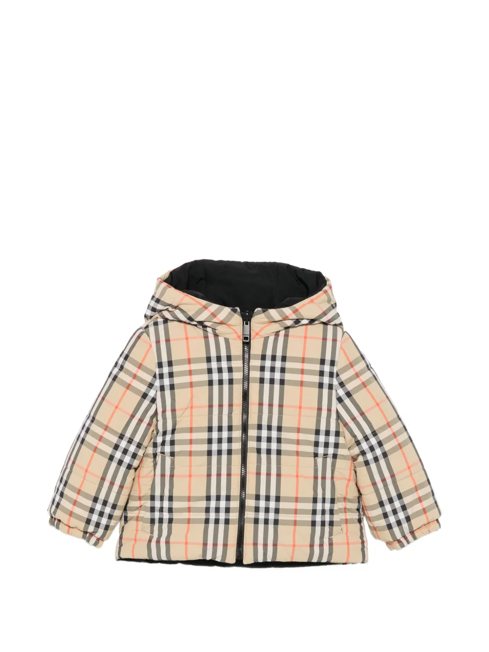 Burberry Kids Vintage Check hooded jacket - Toni neutri