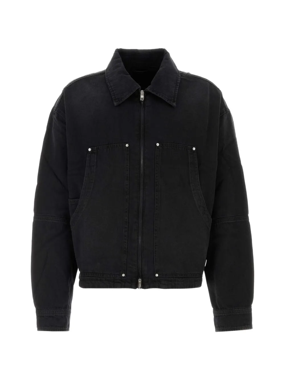 AMIRI zip-up denim work jacket - Nero