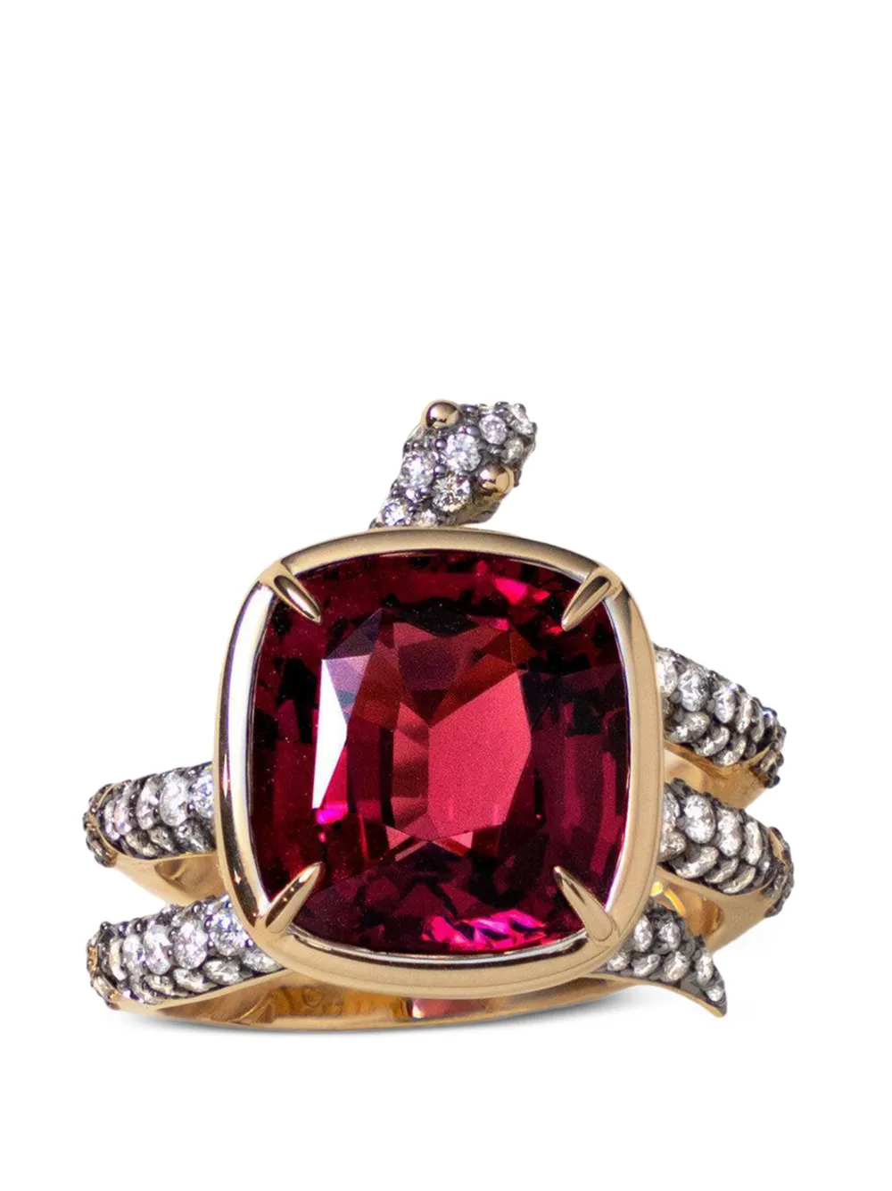MONICA RICH KOSANN Never Fear rhodolite garnet and diamond ring - Gold
