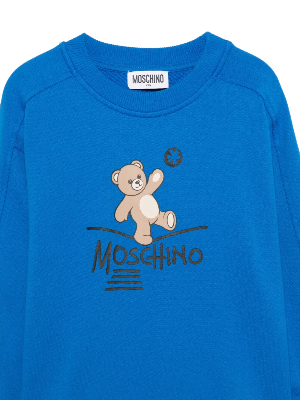 Moschino Kids Teddy Bear trui met logoprint Blauw