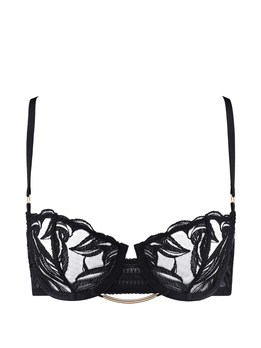 Aubade Reggiseno Into The Groove ricamato con ferretto - Nero