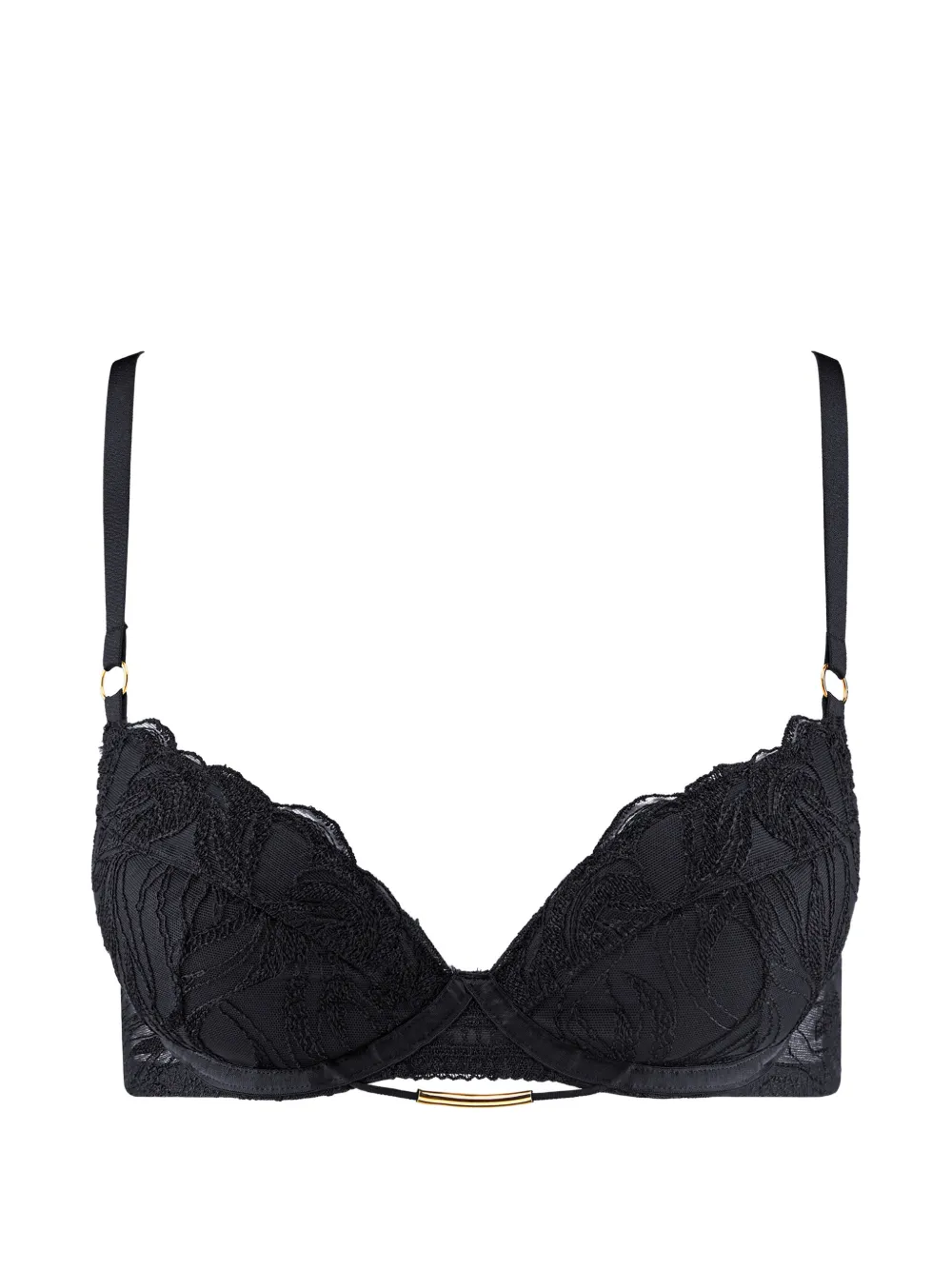 Aubade Into the Groove Push-up-BH mit Stickerei - Schwarz