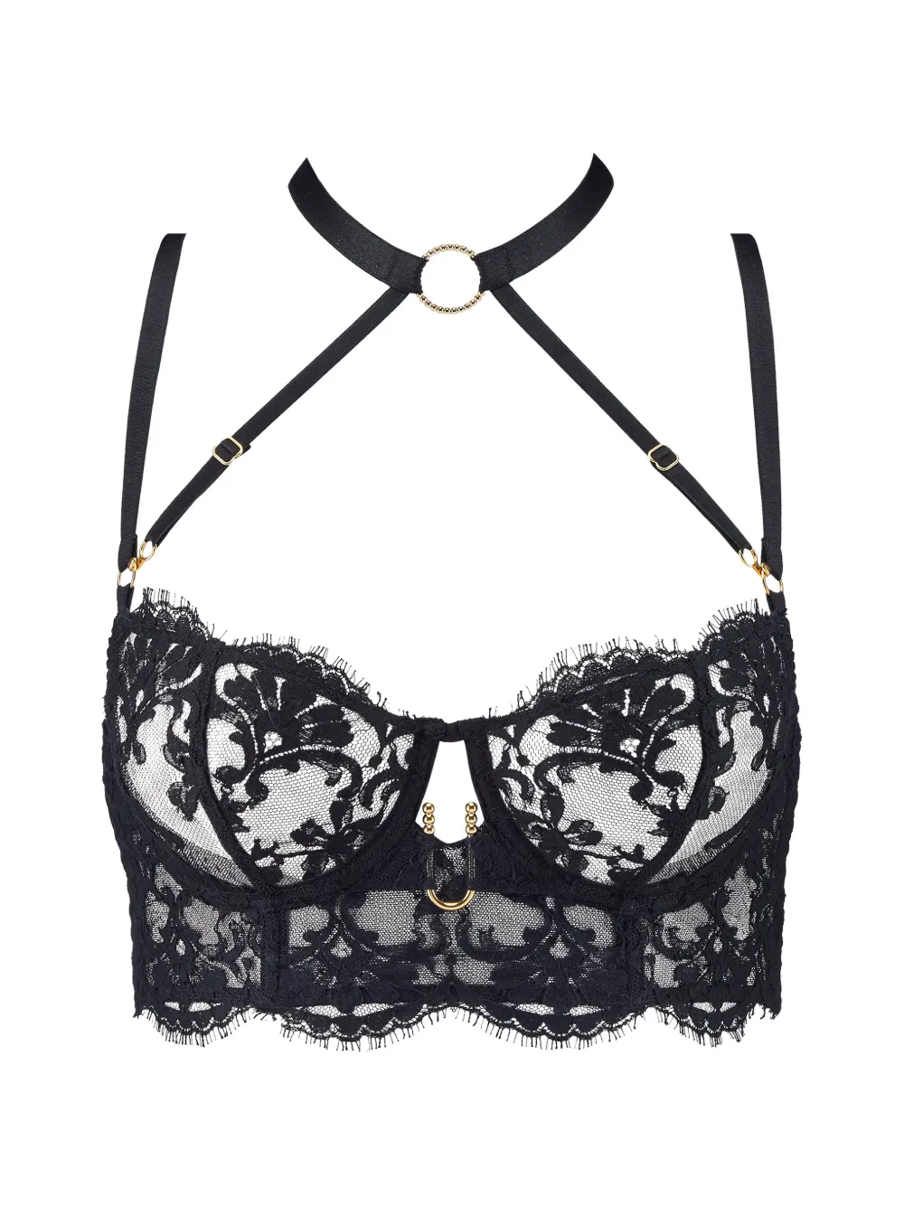Aubade bustier Under Your Spell à broderies - Noir