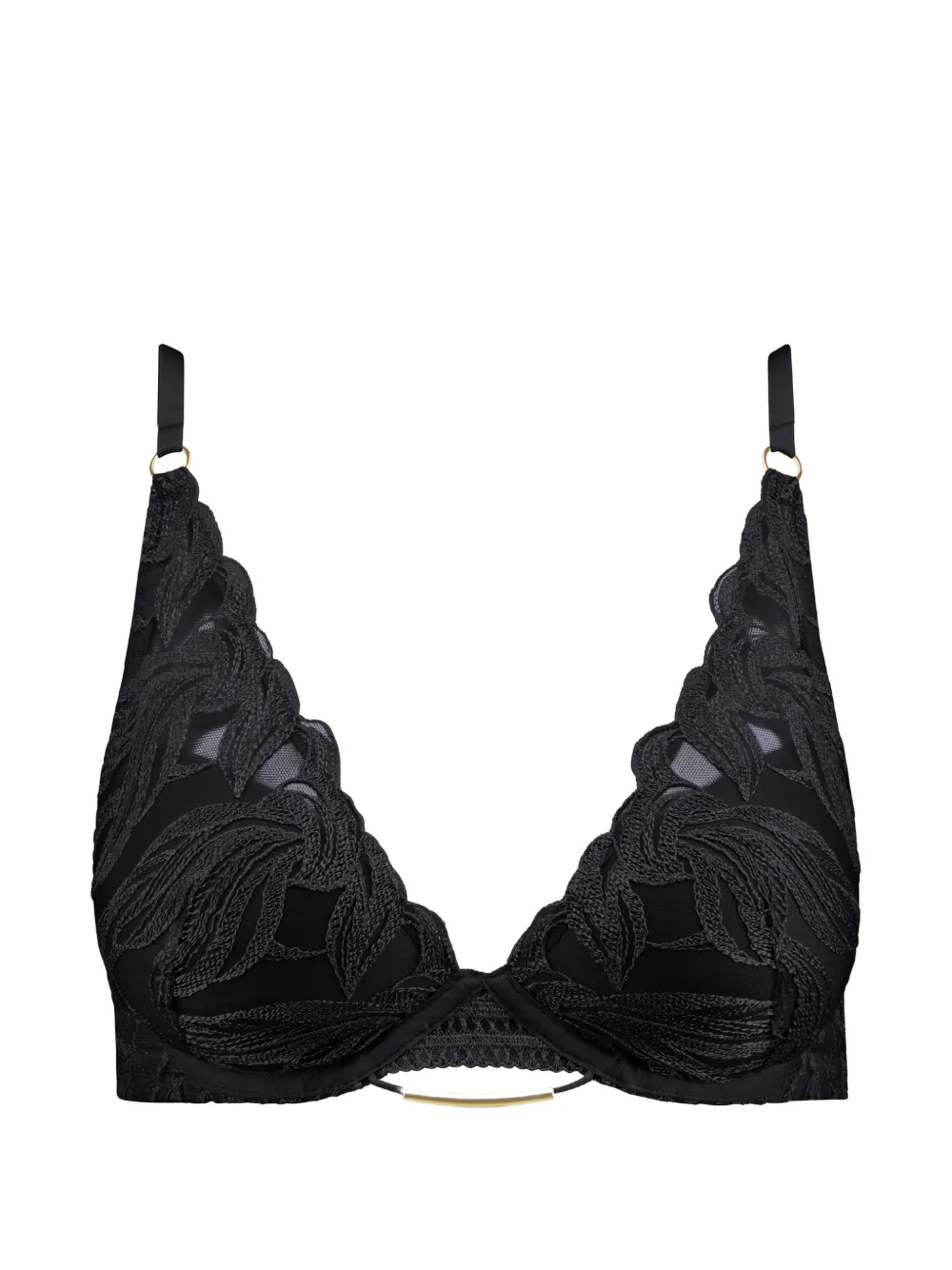 Aubade Into The Groove embroidered plunge bra - women - Polyester/Polyamide/Elastane/Polyester/Polyamide/Polyester/Polyamide/Elastane/Polyester/P...