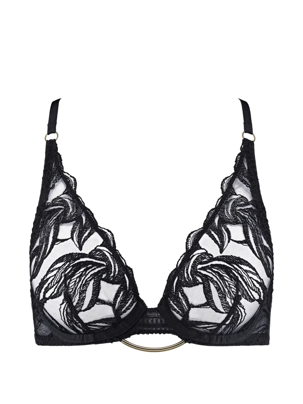 Aubade Reggiseno a triangolo Into The Groove ricamato - Nero