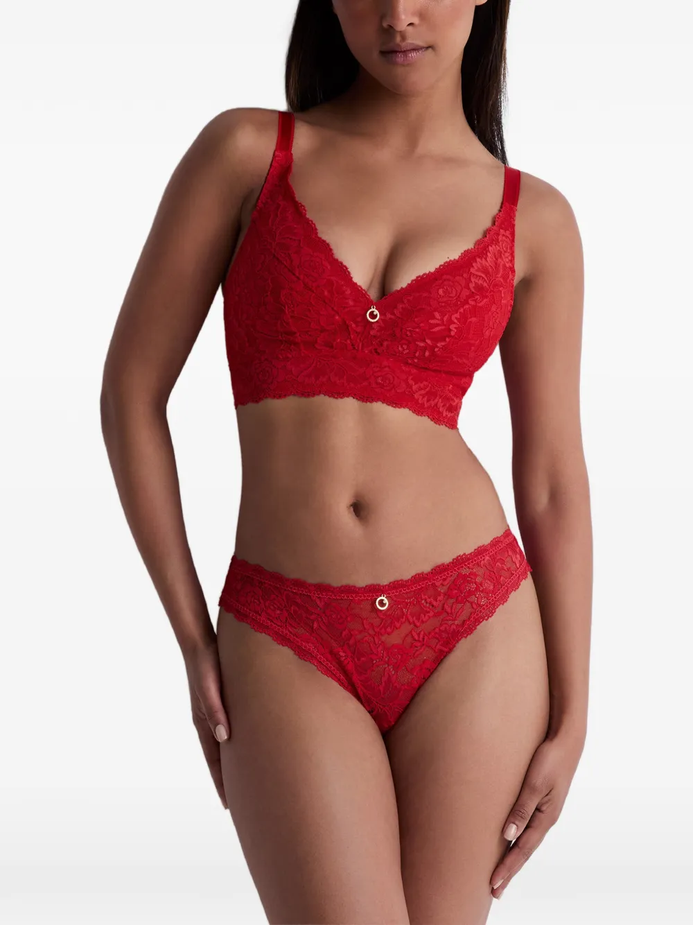 Aubade Rosessence slip met kant Rood