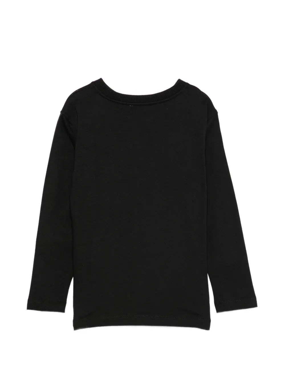 Moschino Kids T-shirt met logopatch en borstzak Zwart