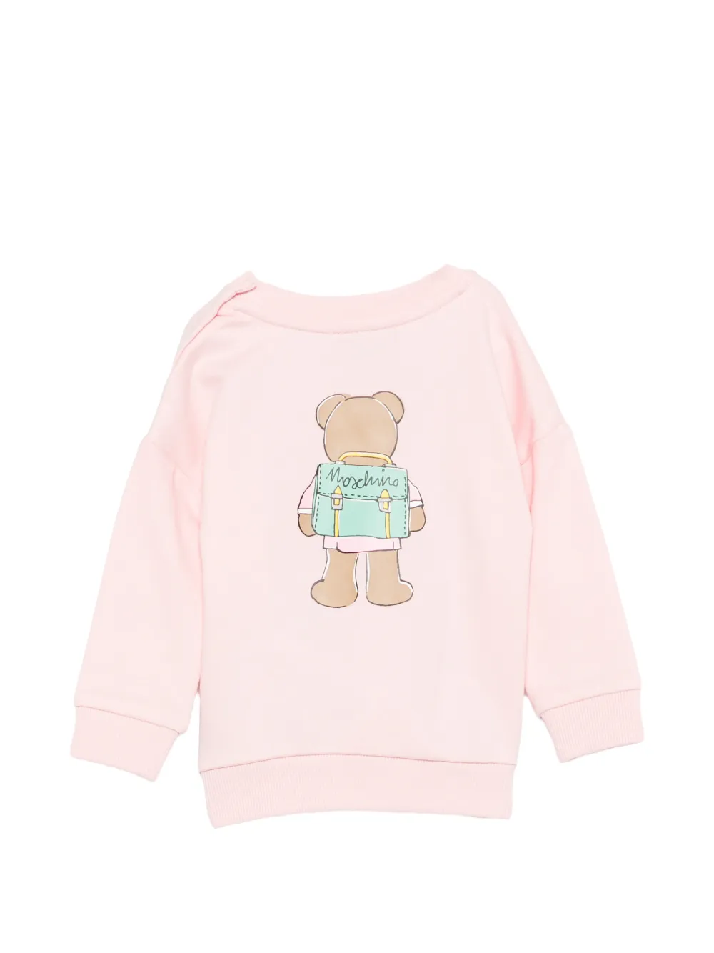 Moschino Kids Trui met teddybeerprint Roze