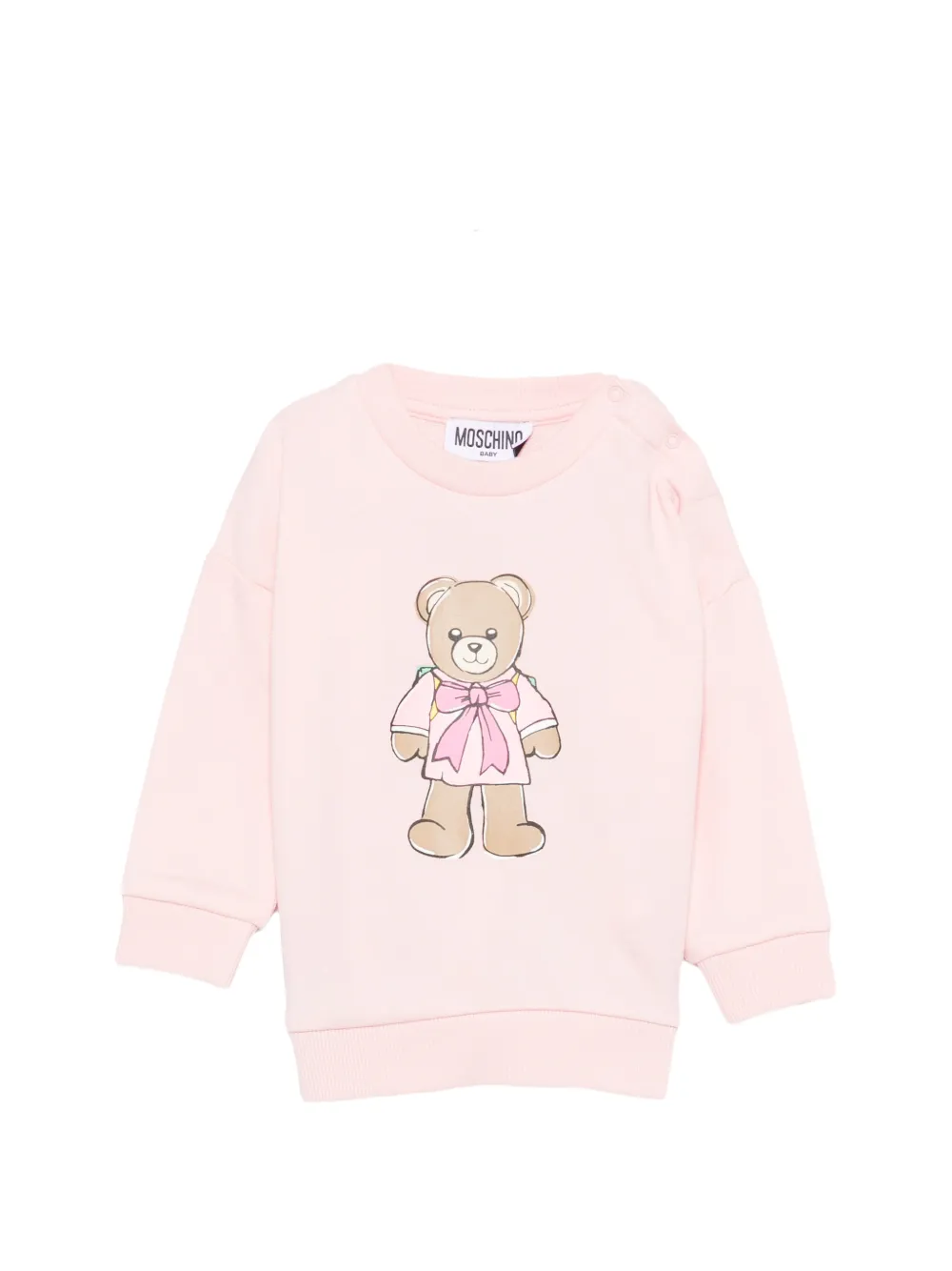 Moschino Kids Teddy Bear print sweater - Rosa