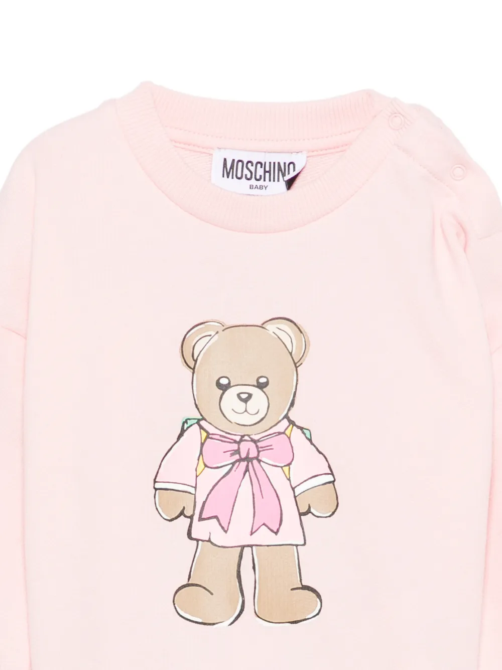 Moschino Kids Trui met teddybeerprint Roze