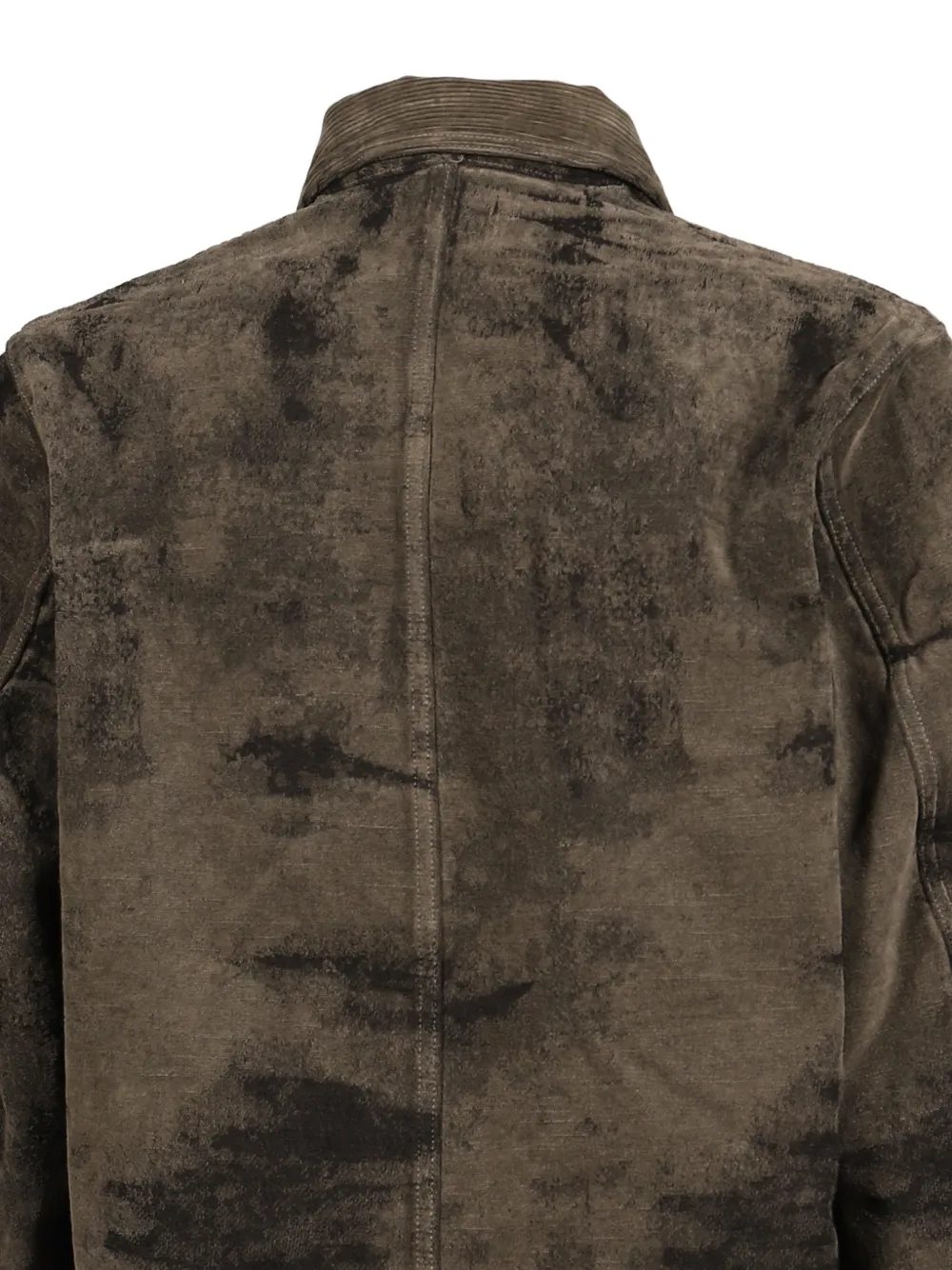 Taakk Denim jack met jacquard en ceintuur Bruin