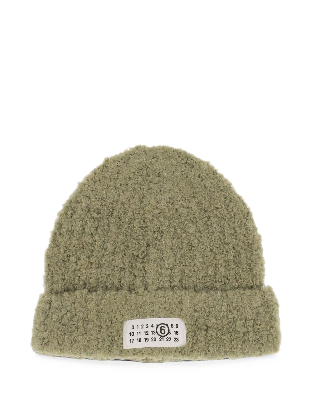 MM6 Maison Margiela logo-patch beanie hat - Verde