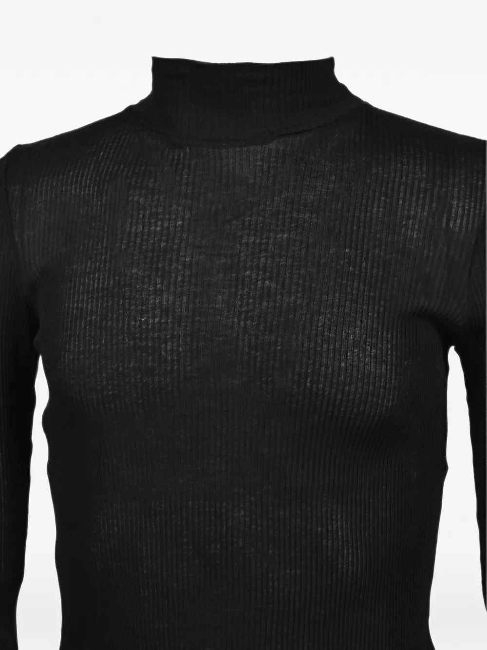 Julius ribbed high-neck sweater Zwart