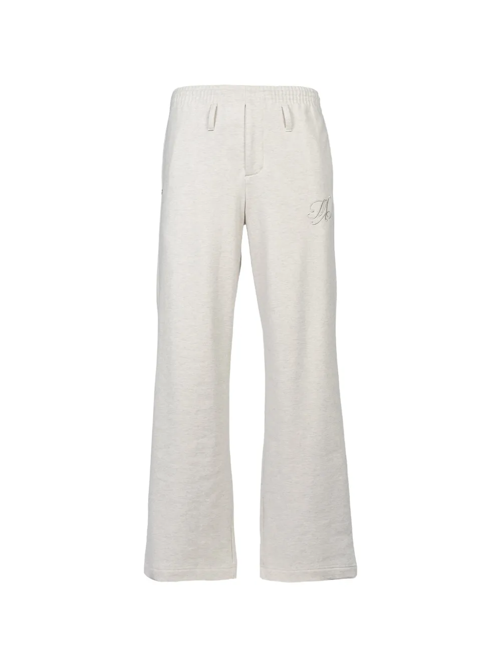 MASU MB logo-embroidered wide-leg track pants - Toni neutri