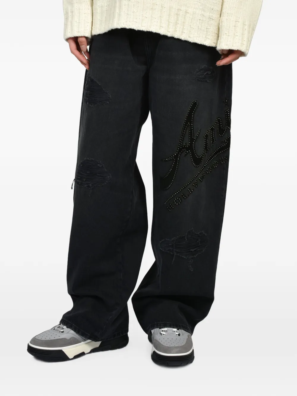 AMIRI Jeans verfraaid met studs Zwart