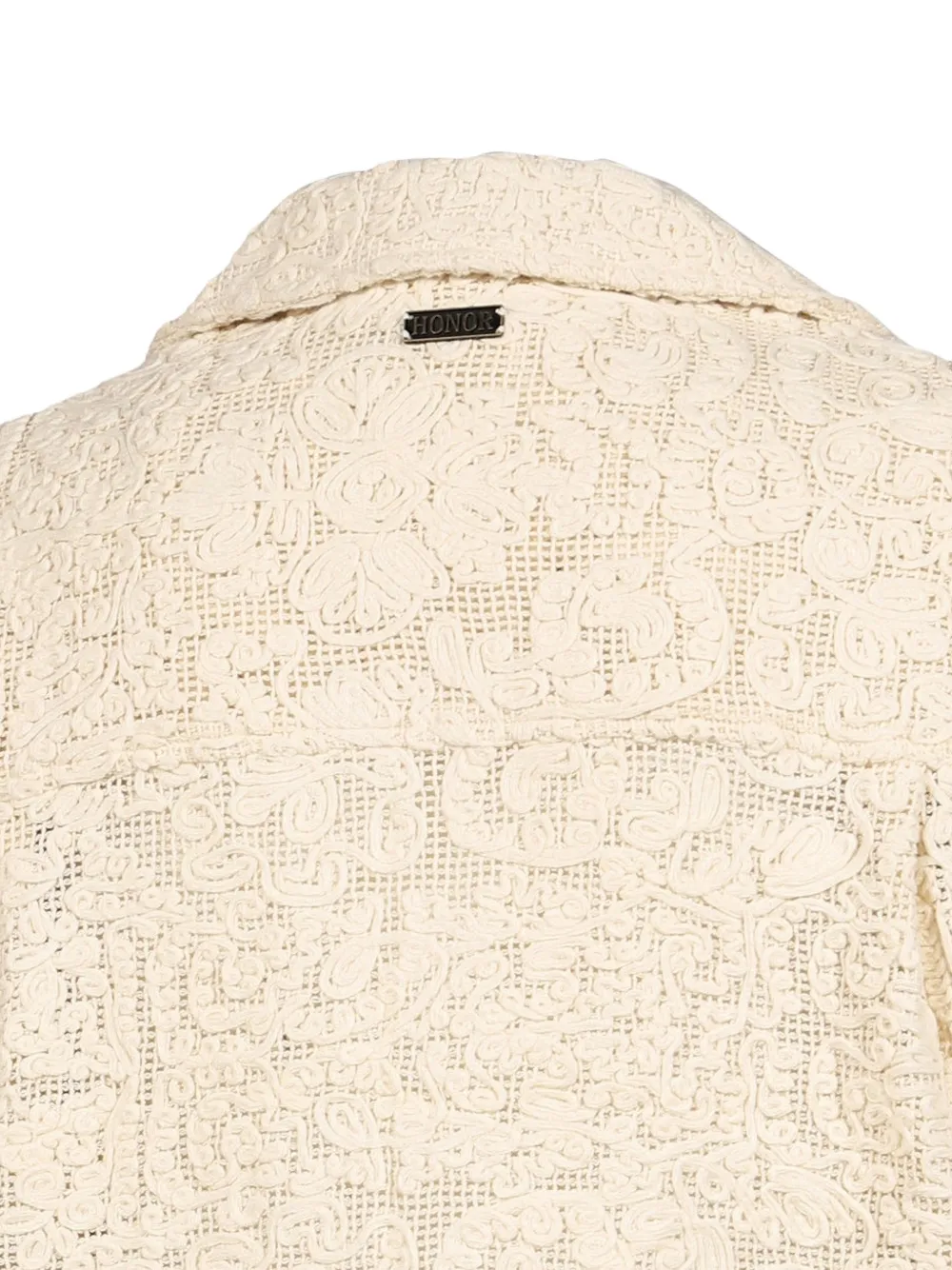 Honor The Gift crochet-lace Mind Maze Camp shirt Beige