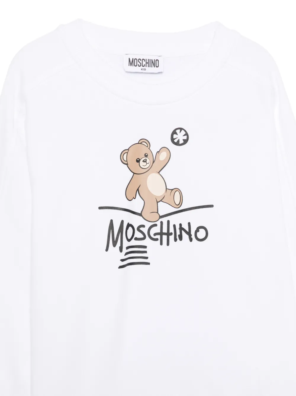 Moschino Kids Teddy Bear trui met logoprint Wit