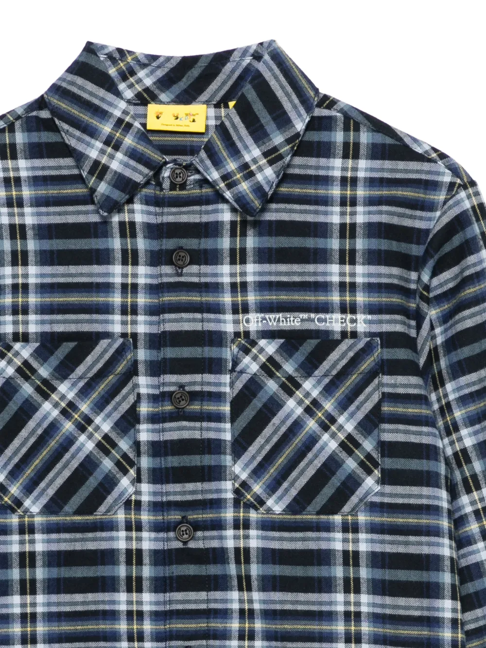 Off-White Kids Shirt met logoprint Blauw